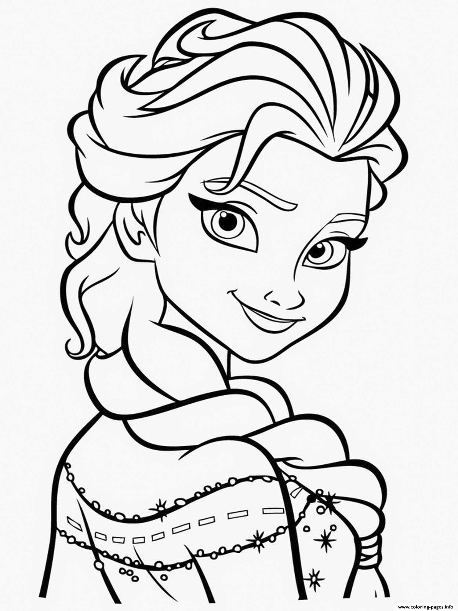 Elsa Frozen Coloring Sheet Coloring Pages Printable