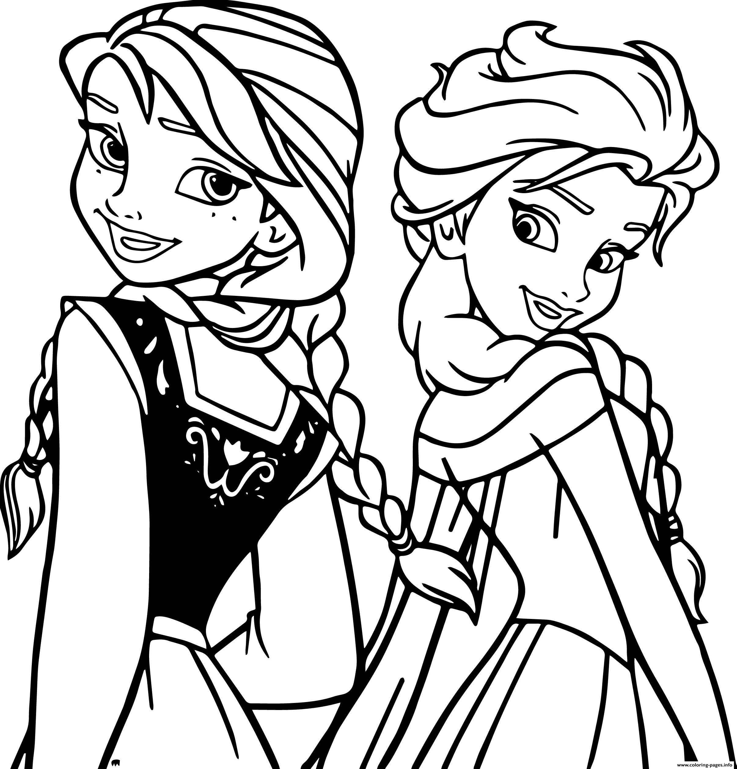 Download Elsa Anna Disney Frozen Disney Coloring Pages Printable