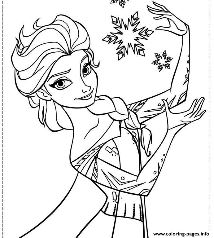 Elsa Frozen Disney coloring