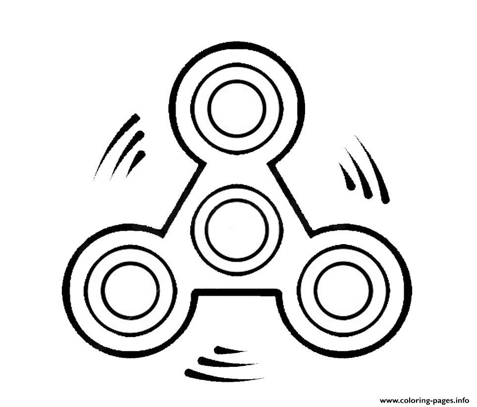 Fidget Spinner Round Move coloring