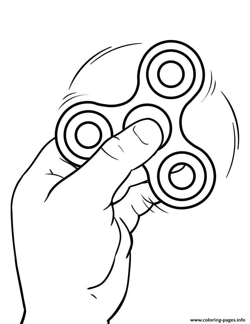 Fidget Spinner With Hand coloring