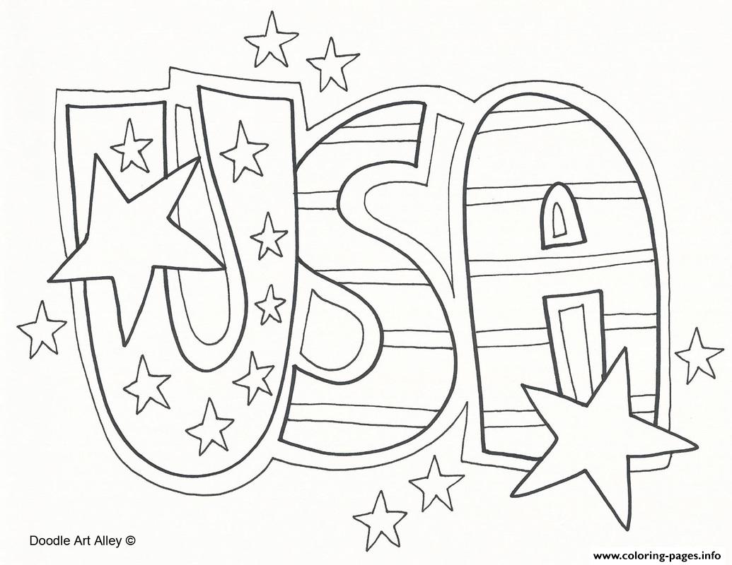 Usa Celebration 4th July Coloring Pages Printable