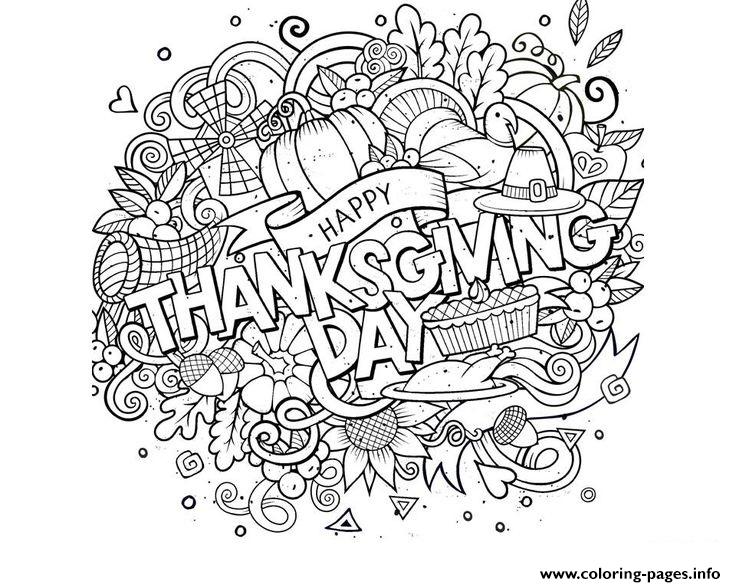 Happy Thanksgiving Day Activities Coloring Pages Printable