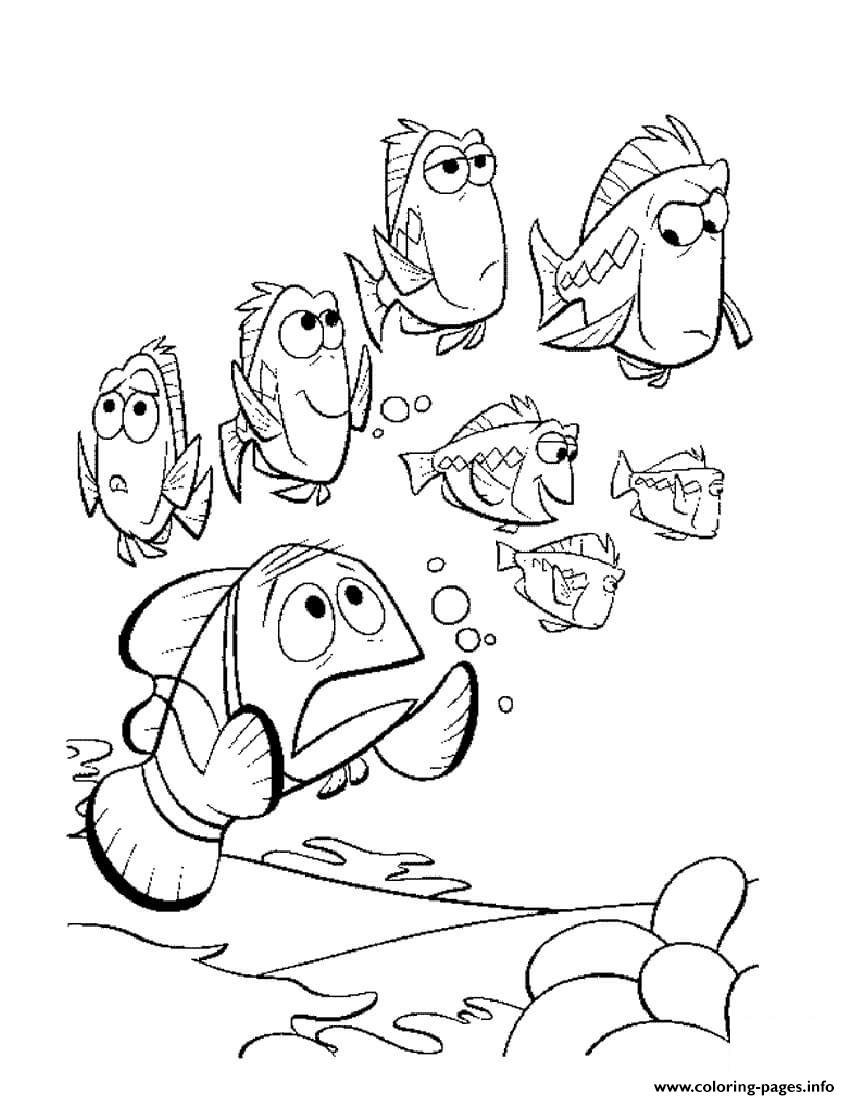No Body Want To Talk With Him Finding Nemo coloring pages