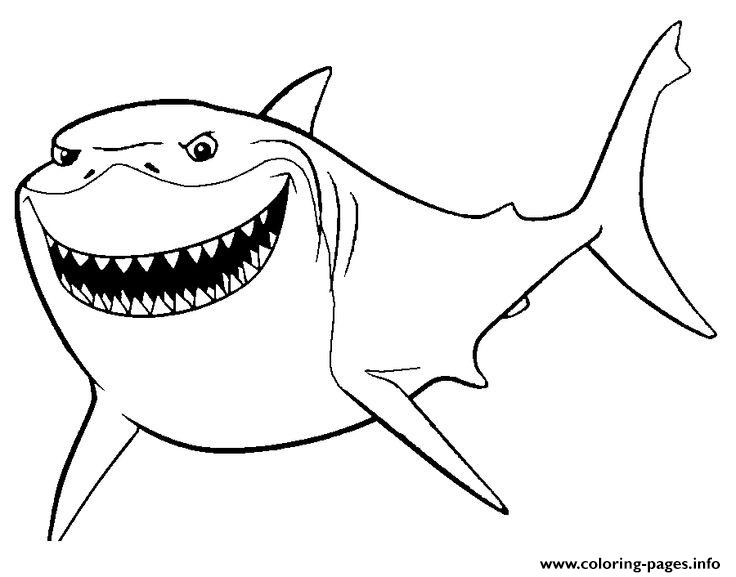 Bruce Finding Nemo Movie Coloring Page Printable