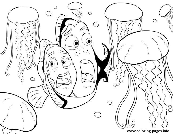 Scary Nemo And Dory From Finding Nemo coloring