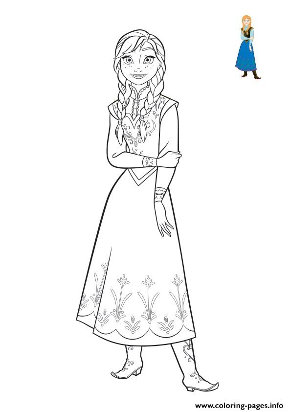 Frozen Anna Coloring Book 2018 Coloring page Printable