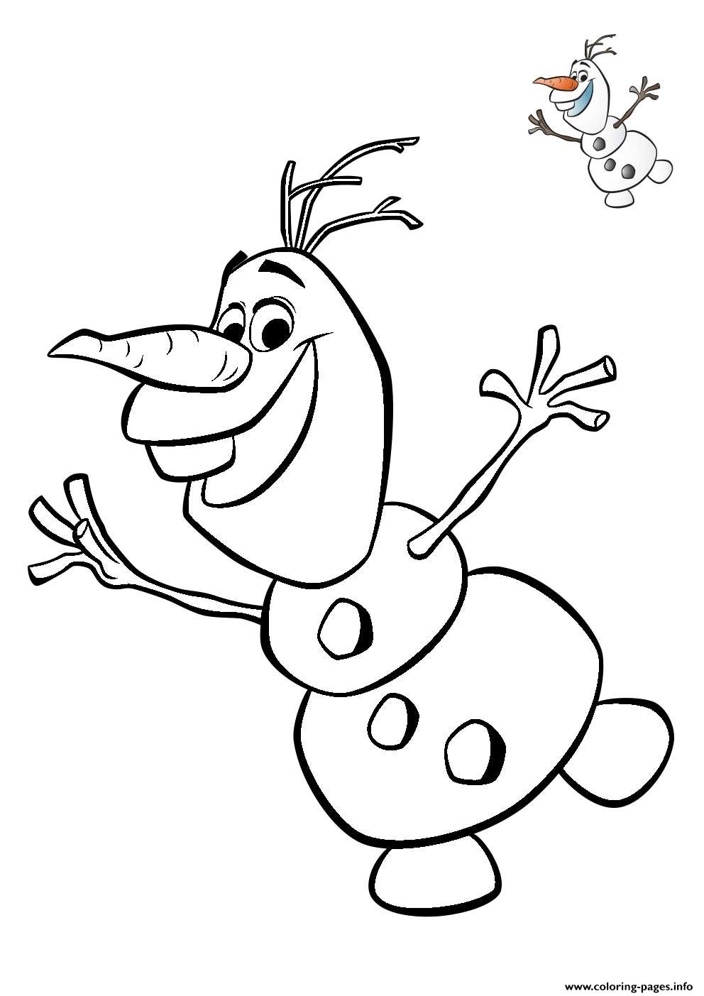 Olaf Funny Frozen 2018 coloring