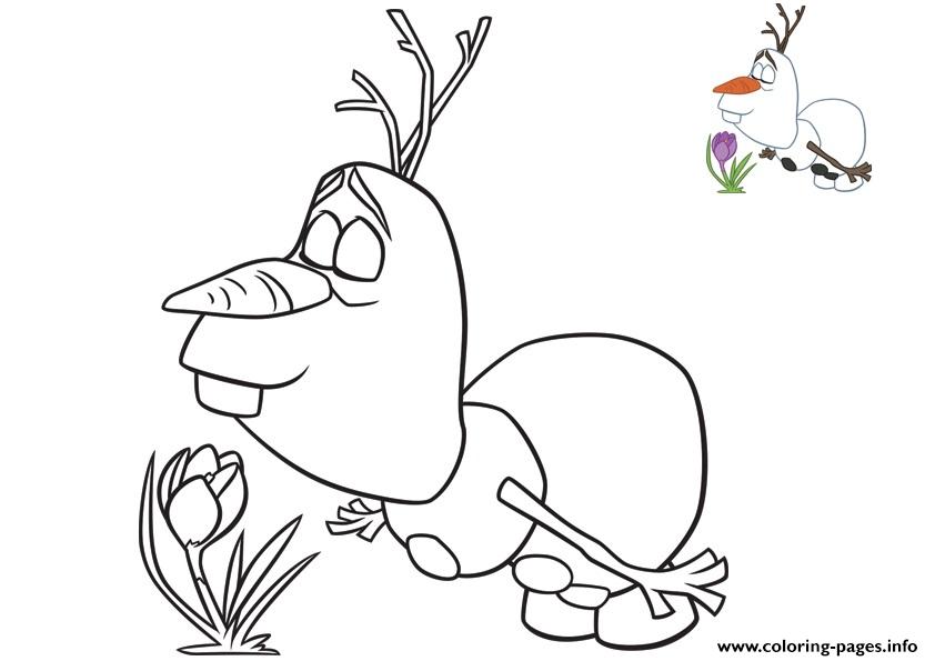 Olaf Loves Flowers 2018 coloring