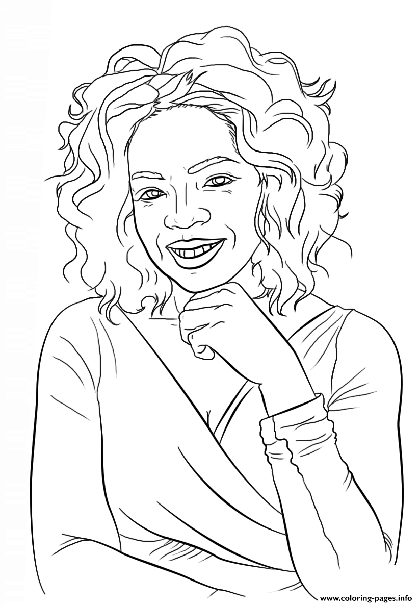 Oprah Winfrey Celebrity Coloring page Printable