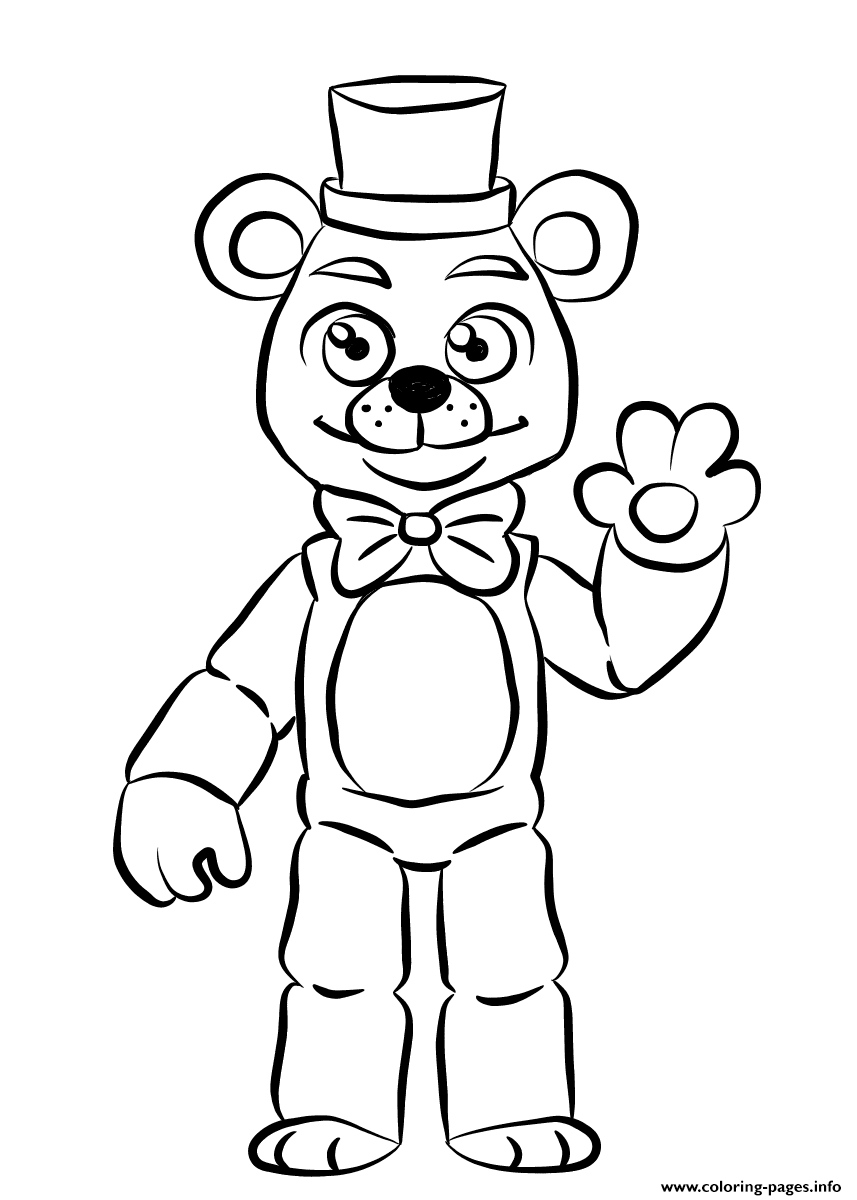 Golden Freddy Fnaf Coloring Pages Printable