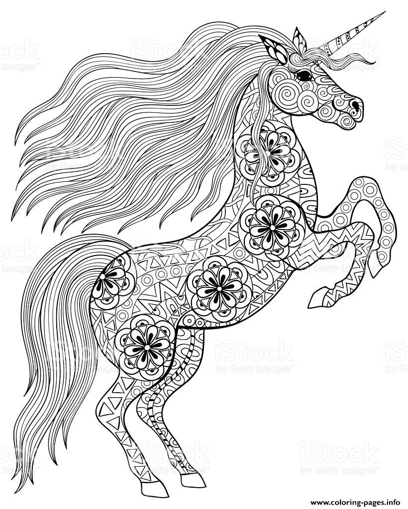 Adult Magic Unicorn coloring