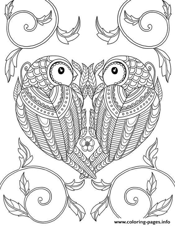 Animal Adult Heart coloring
