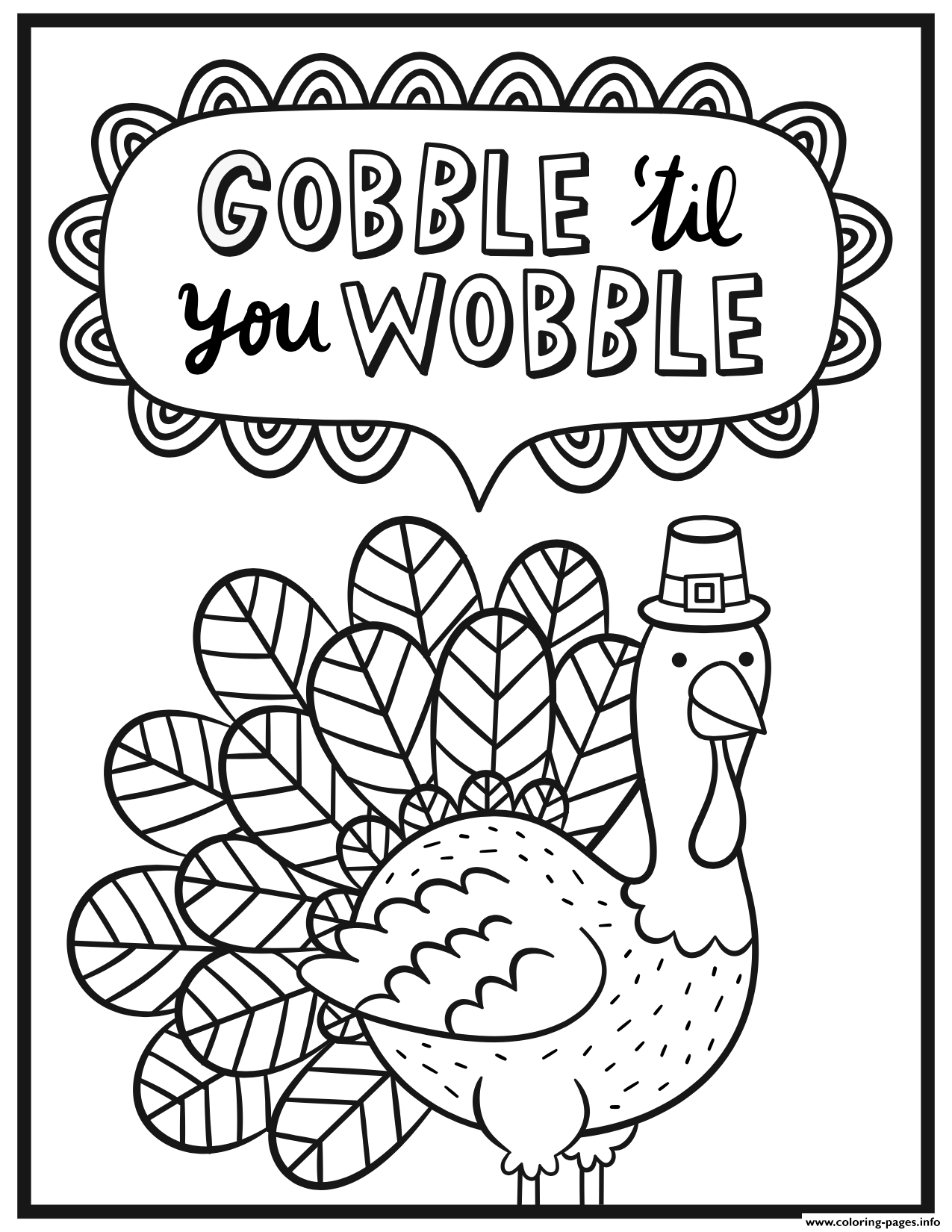 Free Print Thanksgiving Color Pages