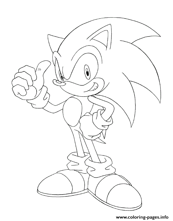 Classic Sonic The Hedgehog Coloring page Printable