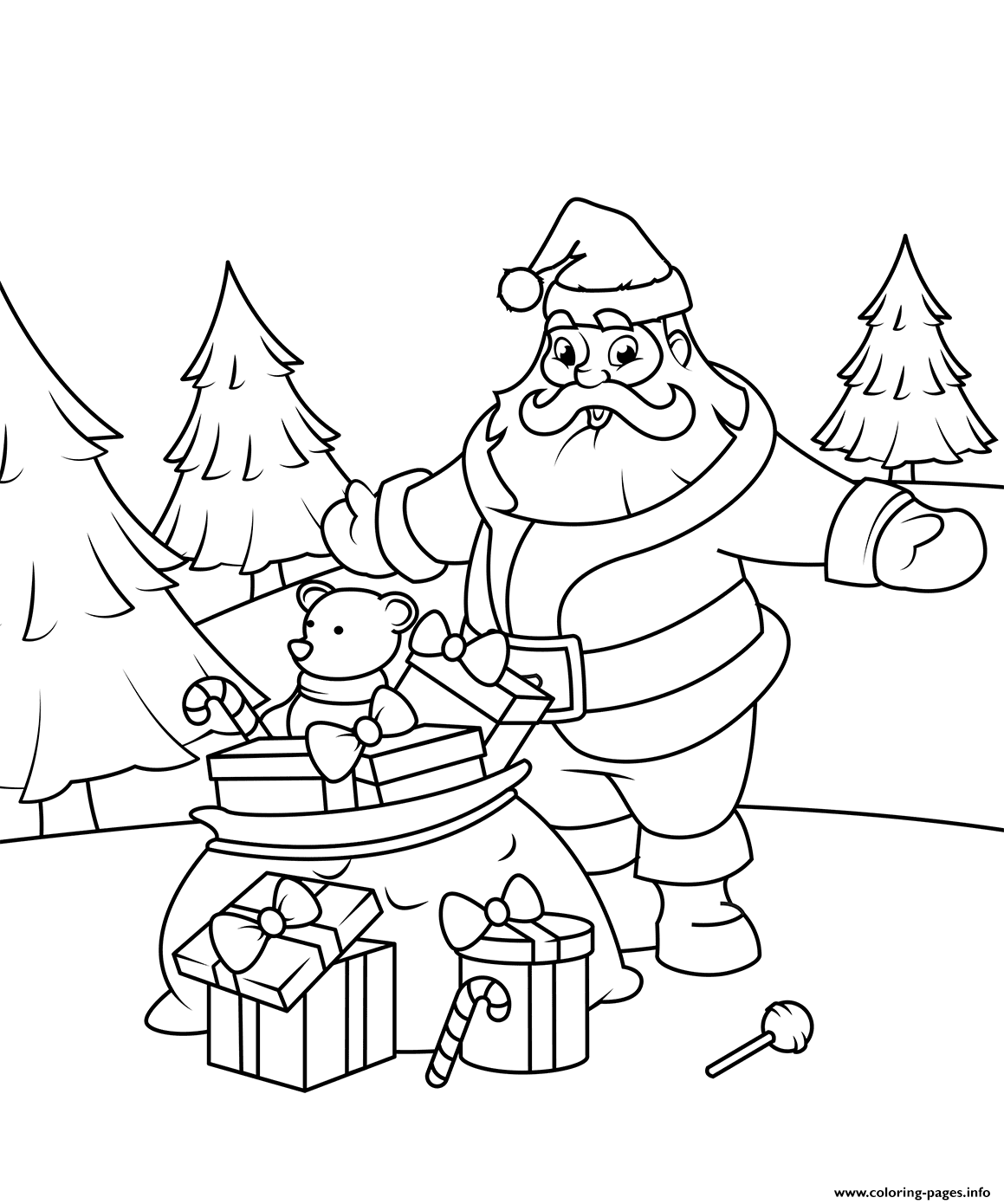 How To Wiki 89 How To Draw Santa Claus With Gifts