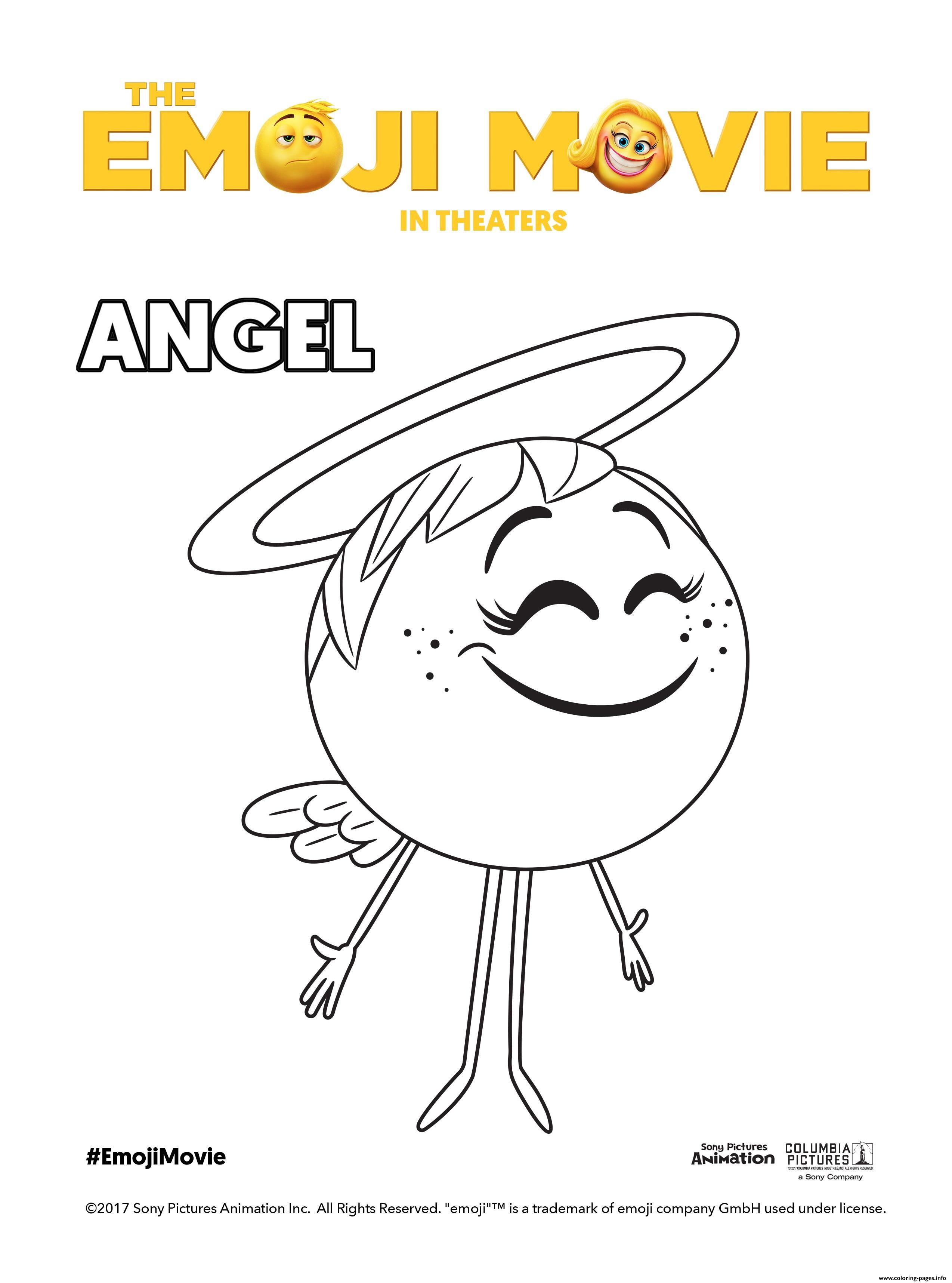 Angel Emoji Movie coloring