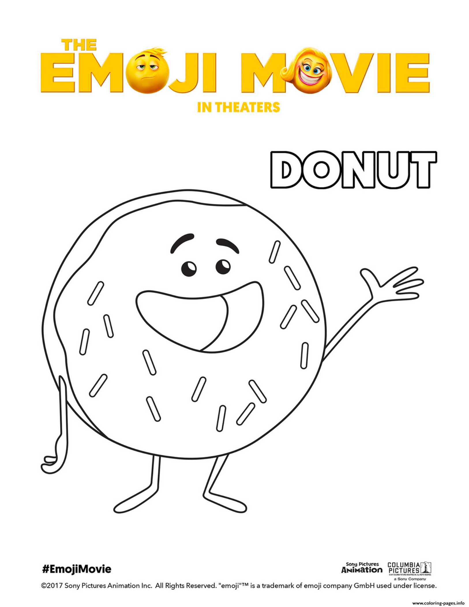 Donut Emoji Movie coloring