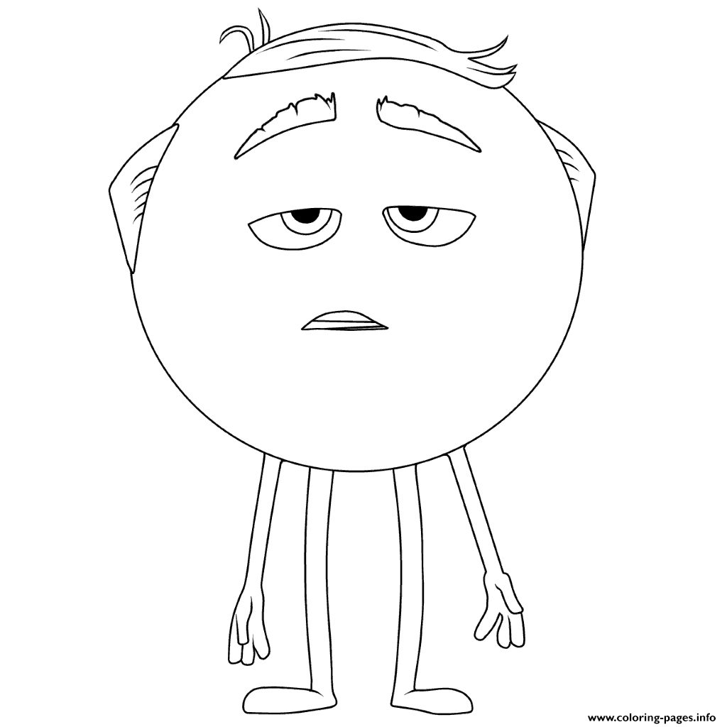 Mel Meh Emoji Movie Coloring Pages Printable