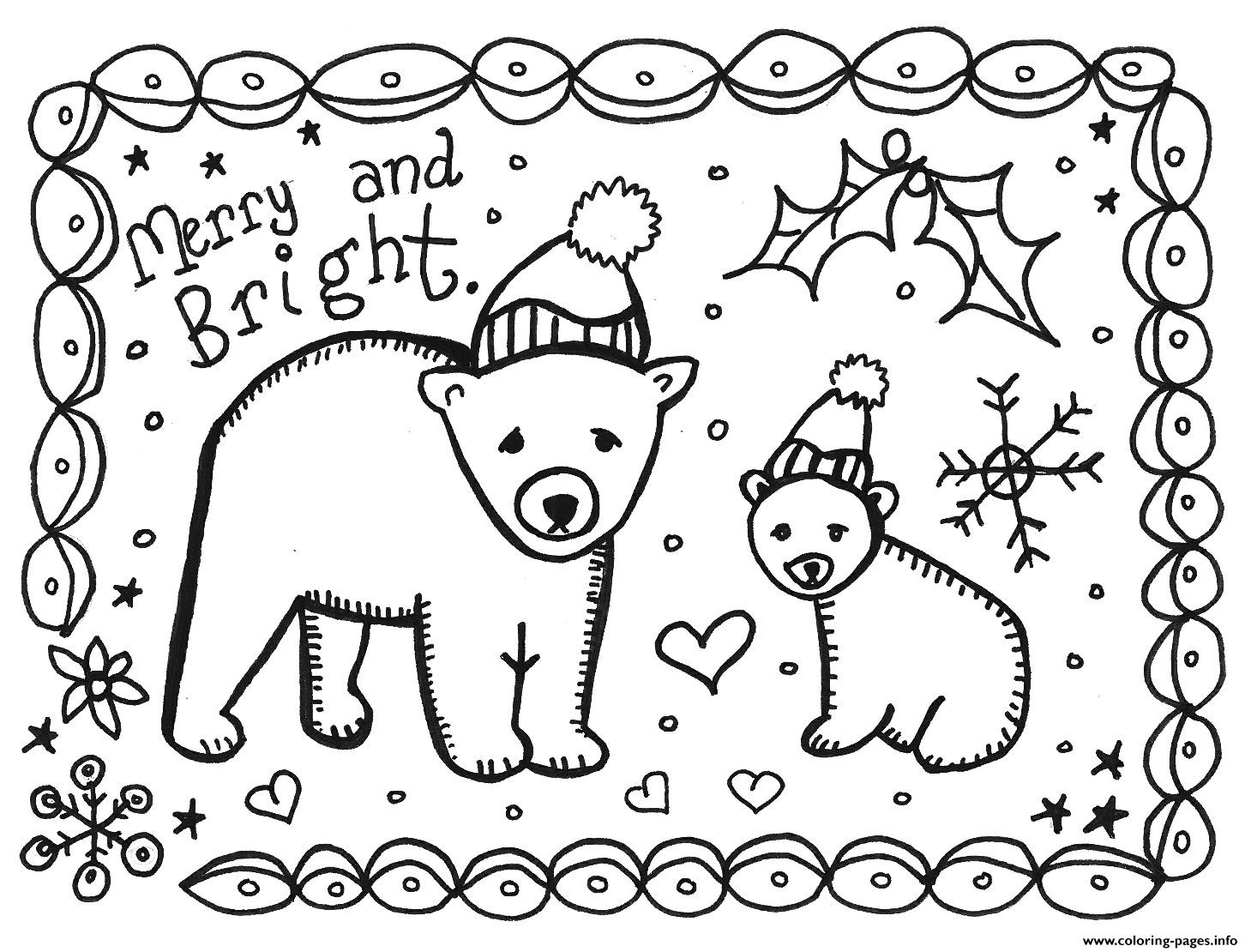 Christmas Holiday Card coloring