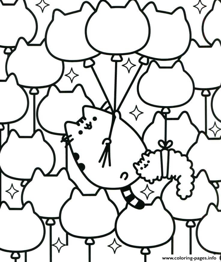 Easy Pusheen For Toddlers Coloring Page Printable