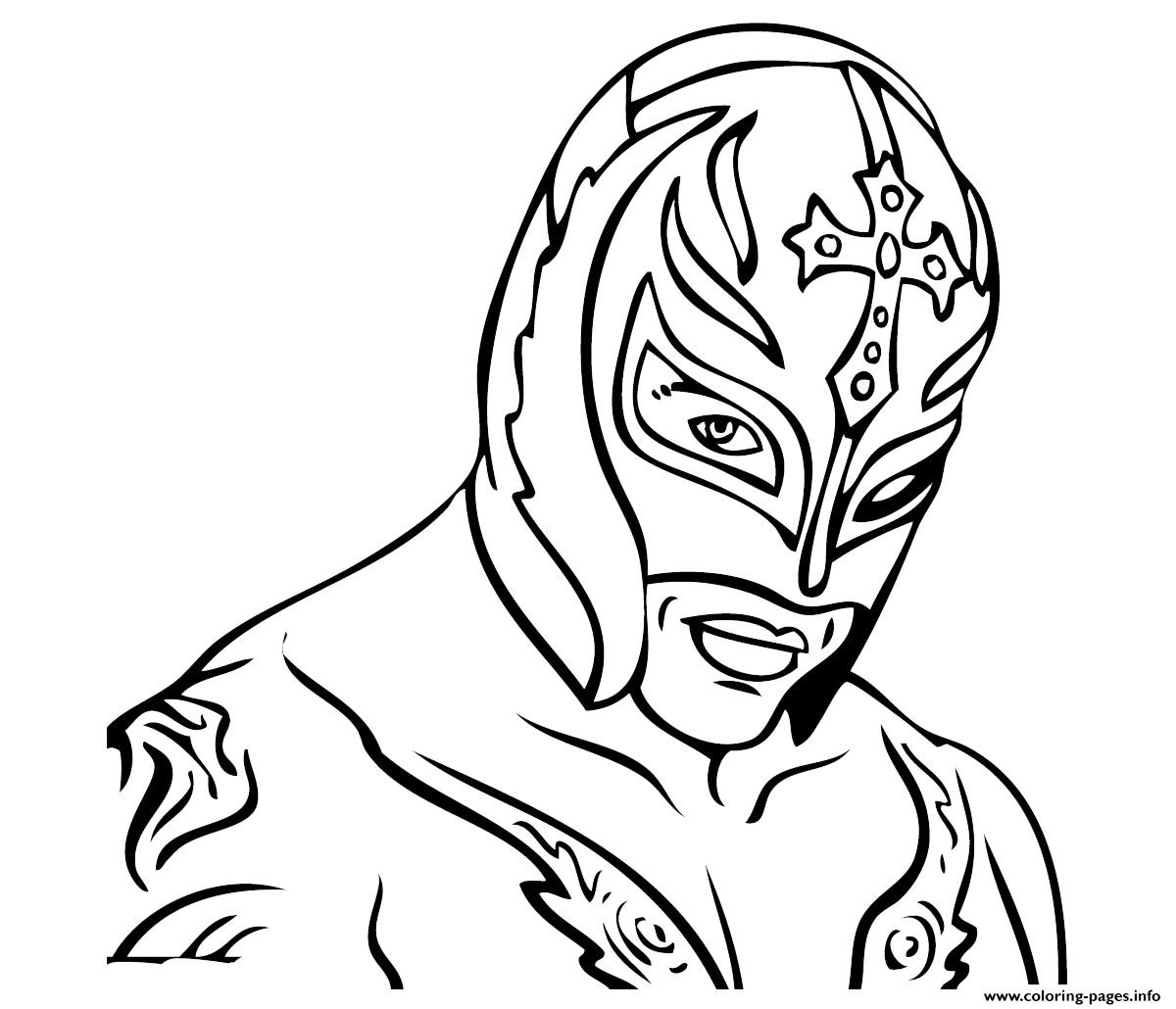 Rey Mysterio Wwe Coloring Pages Printable