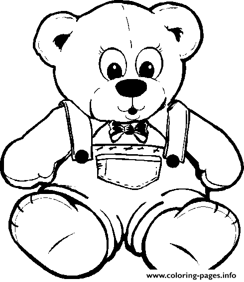 Cute Teddy Bear coloring