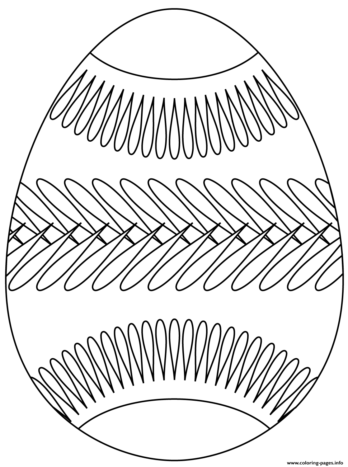 Easter Egg With Belt Pattern coloring