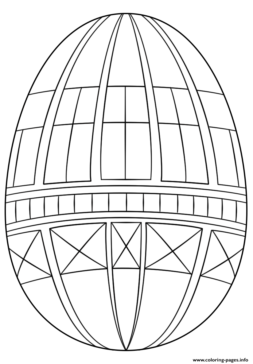 Download Geometric Easter Egg Coloring Pages Printable