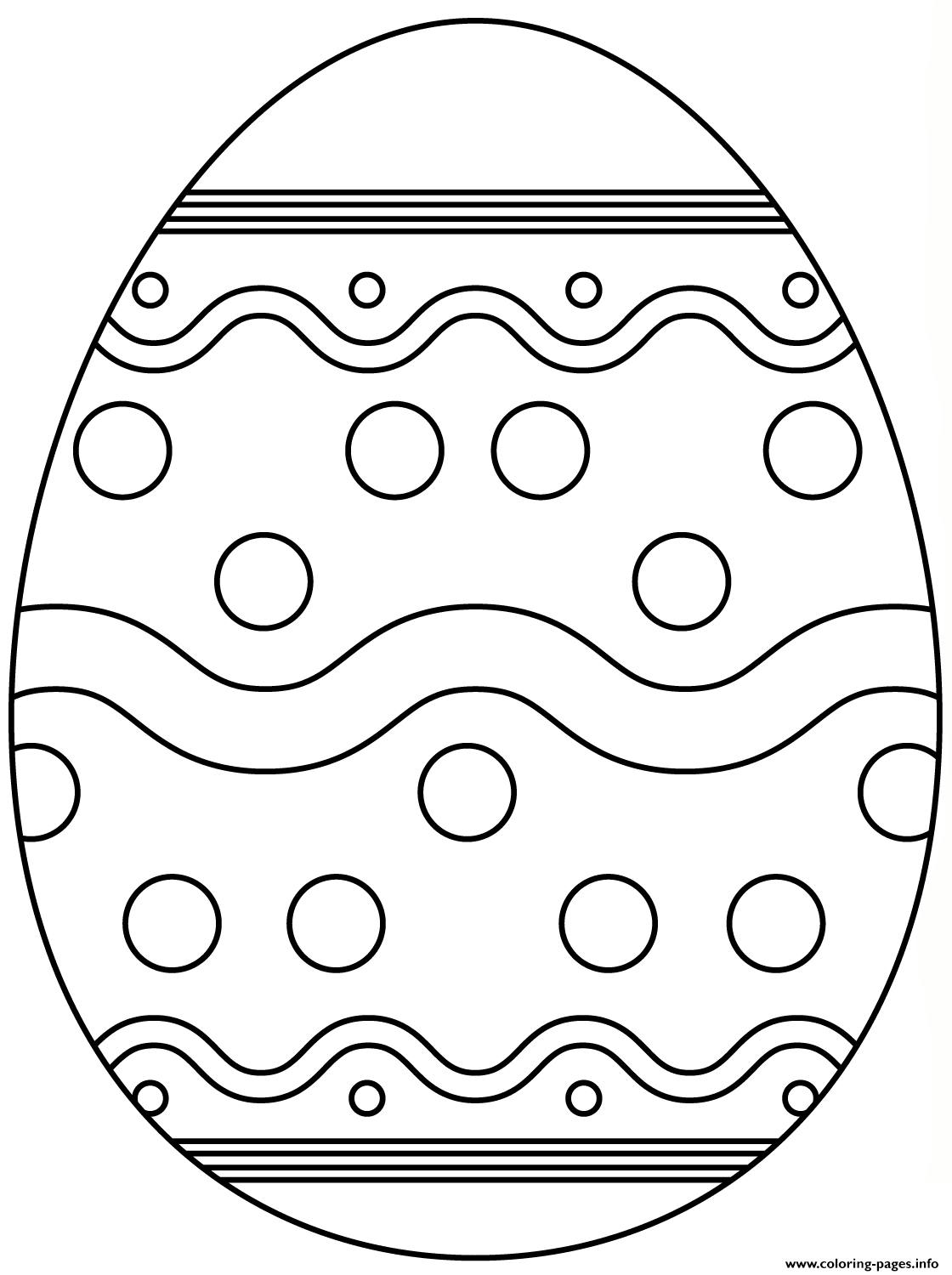 Easter Egg With Abstract Pattern 4 coloring