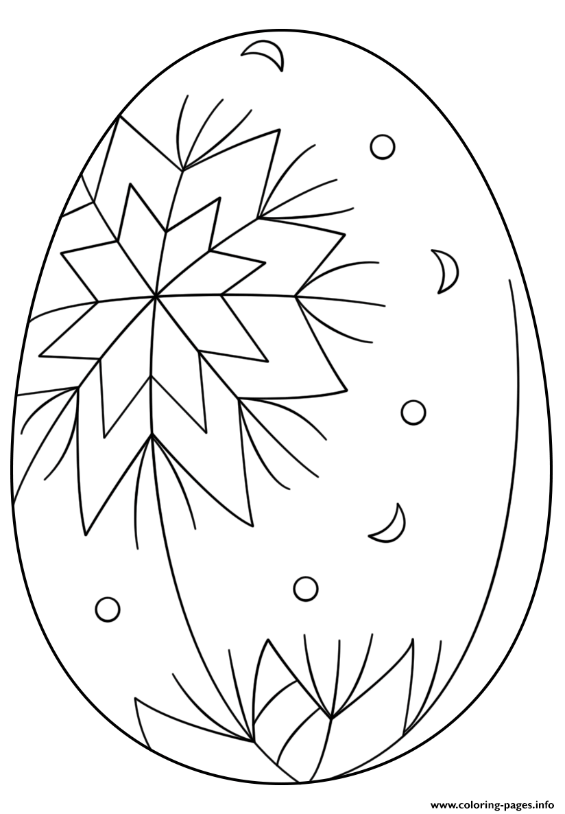 Download Easter Egg With Abstract Pattern_2 Coloring Pages Printable