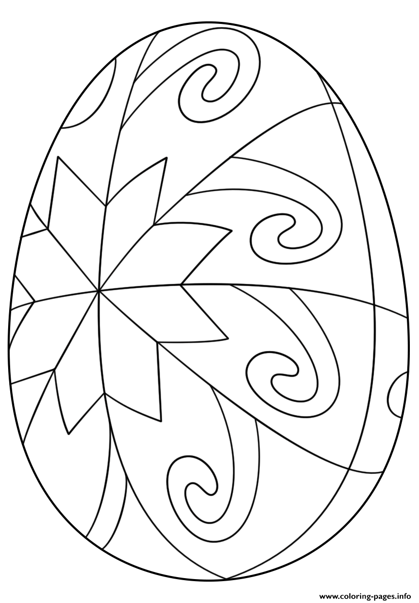 Easter Egg Star Pattern coloring