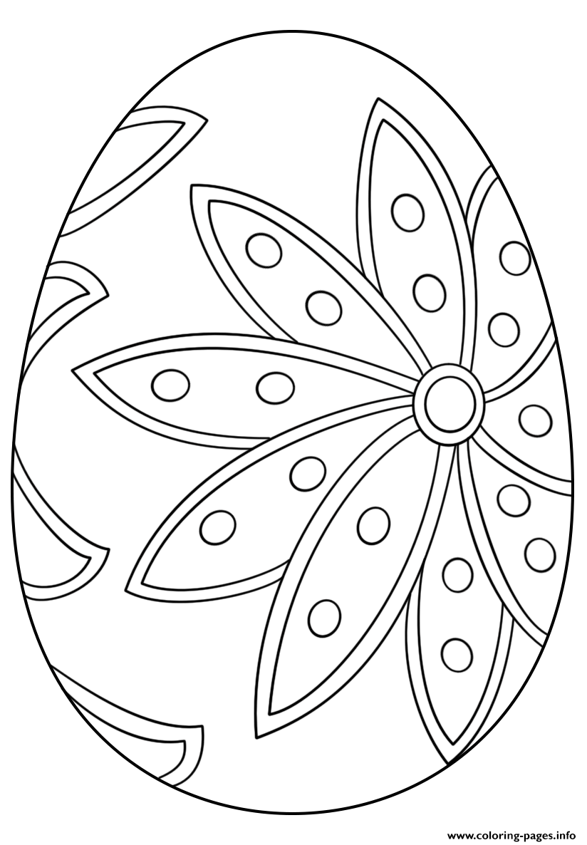 Download Fancy Easter Egg Coloring Pages Printable