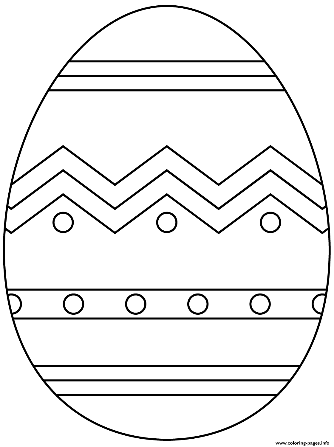 Easter Egg With Abstract Pattern 1 coloring