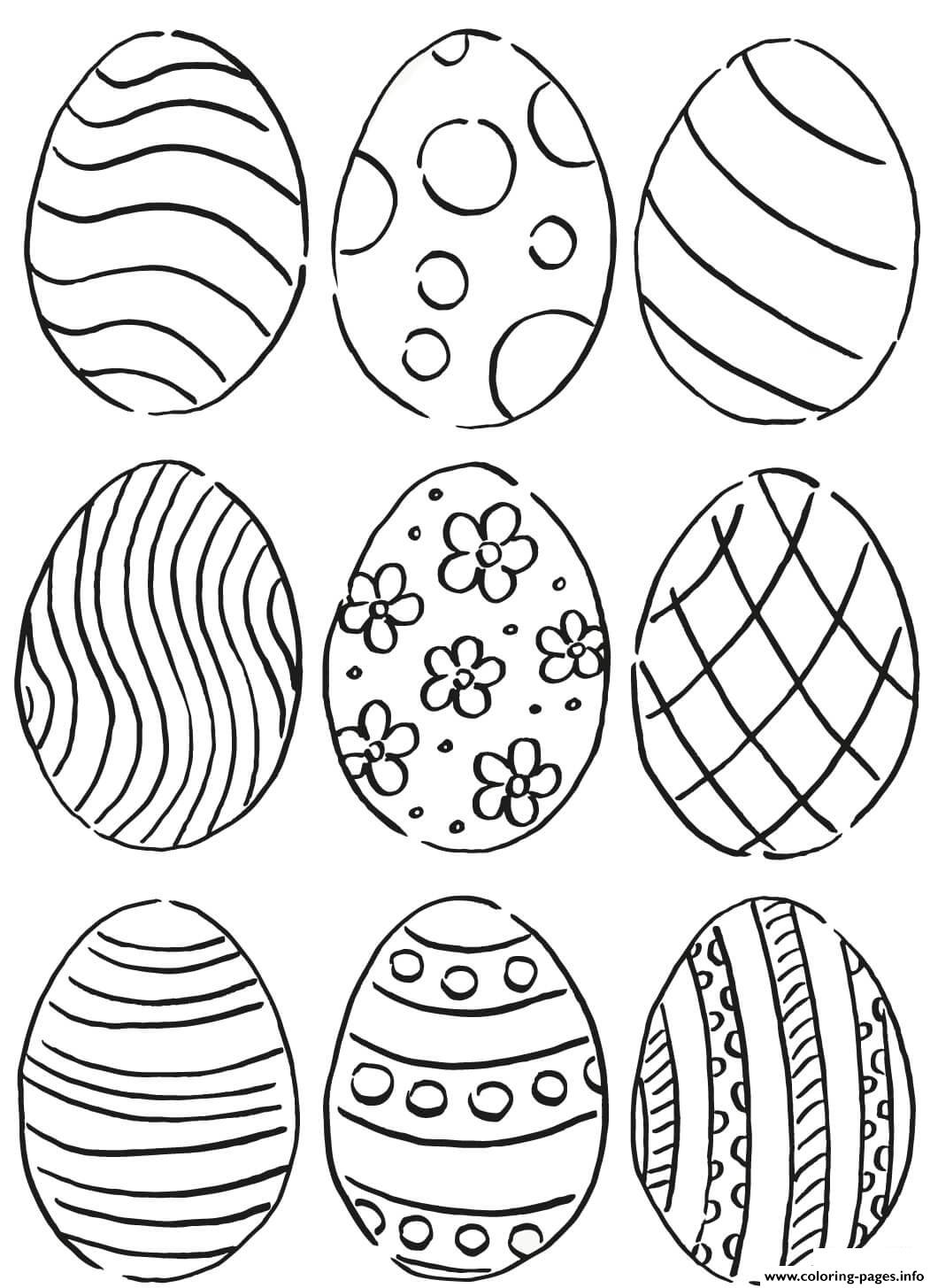 Easter Eggs Pattern coloring