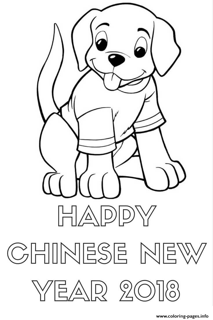 Happy Chinese New Year 2018 Sheet coloring