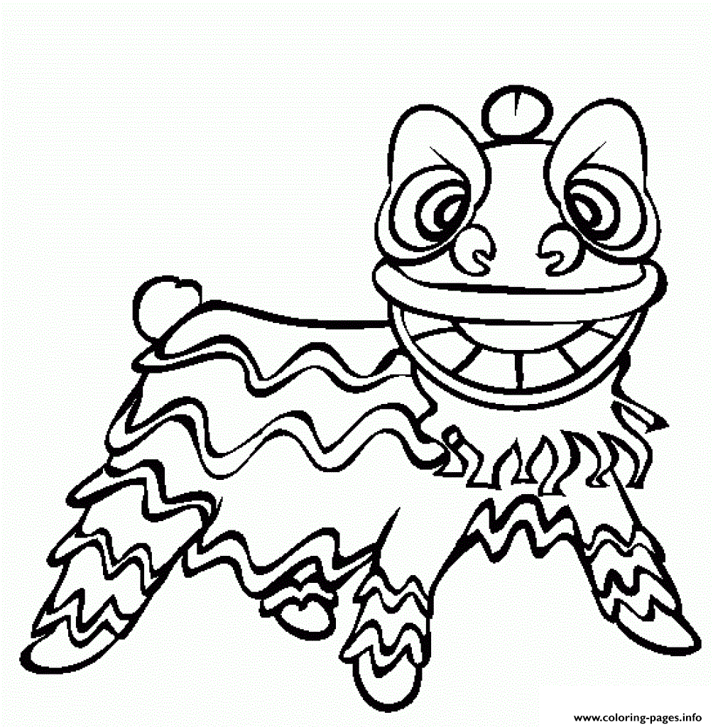 Chinese New Year Dragon Smile coloring