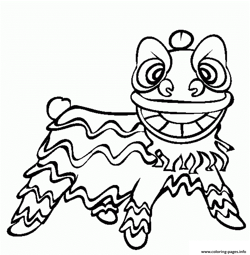 Chinese New Year Dragon Smile Coloring Pages Printable