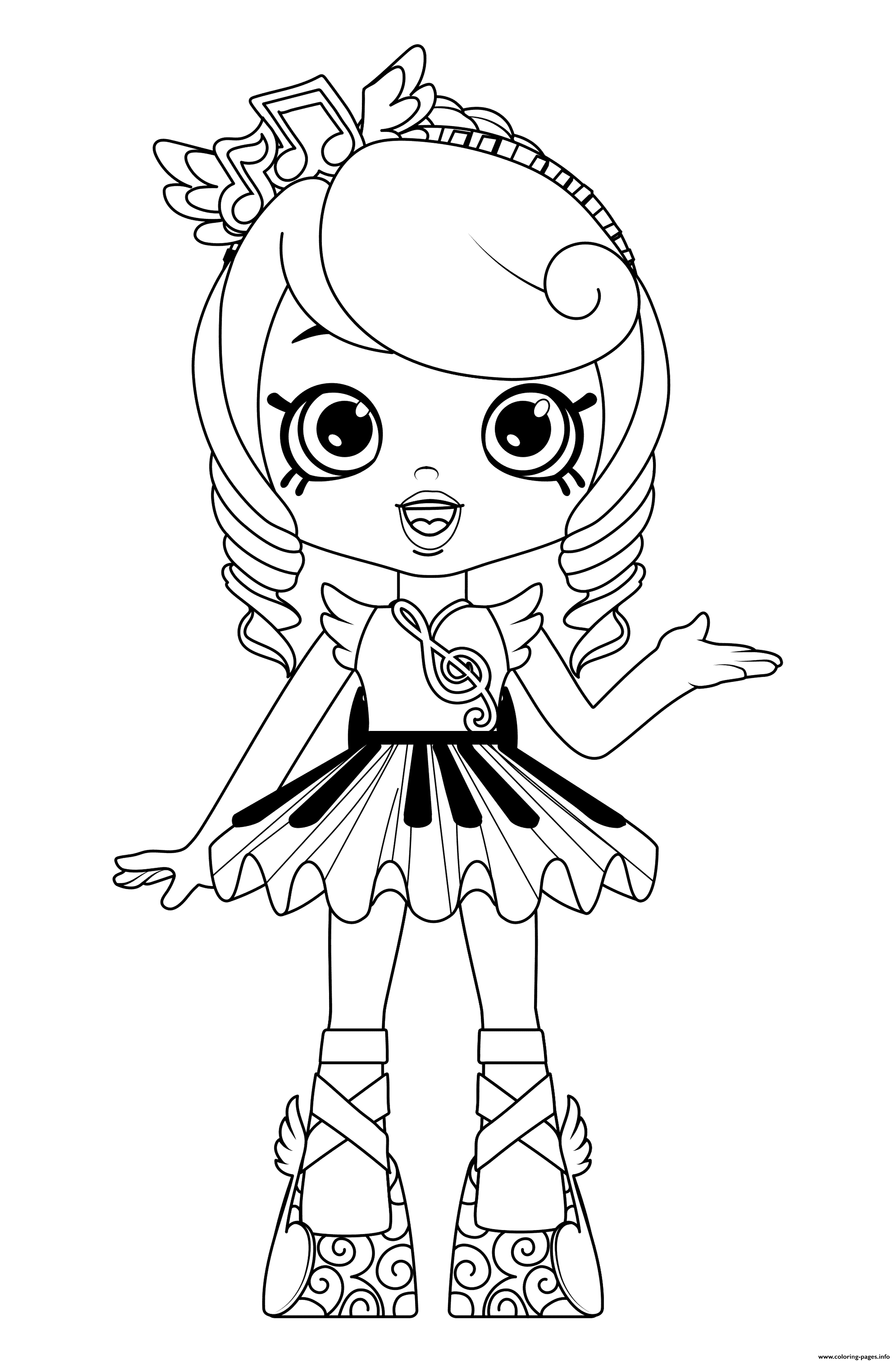 Free Printable Shoppies Dolls Melodine Coloring Pages ...