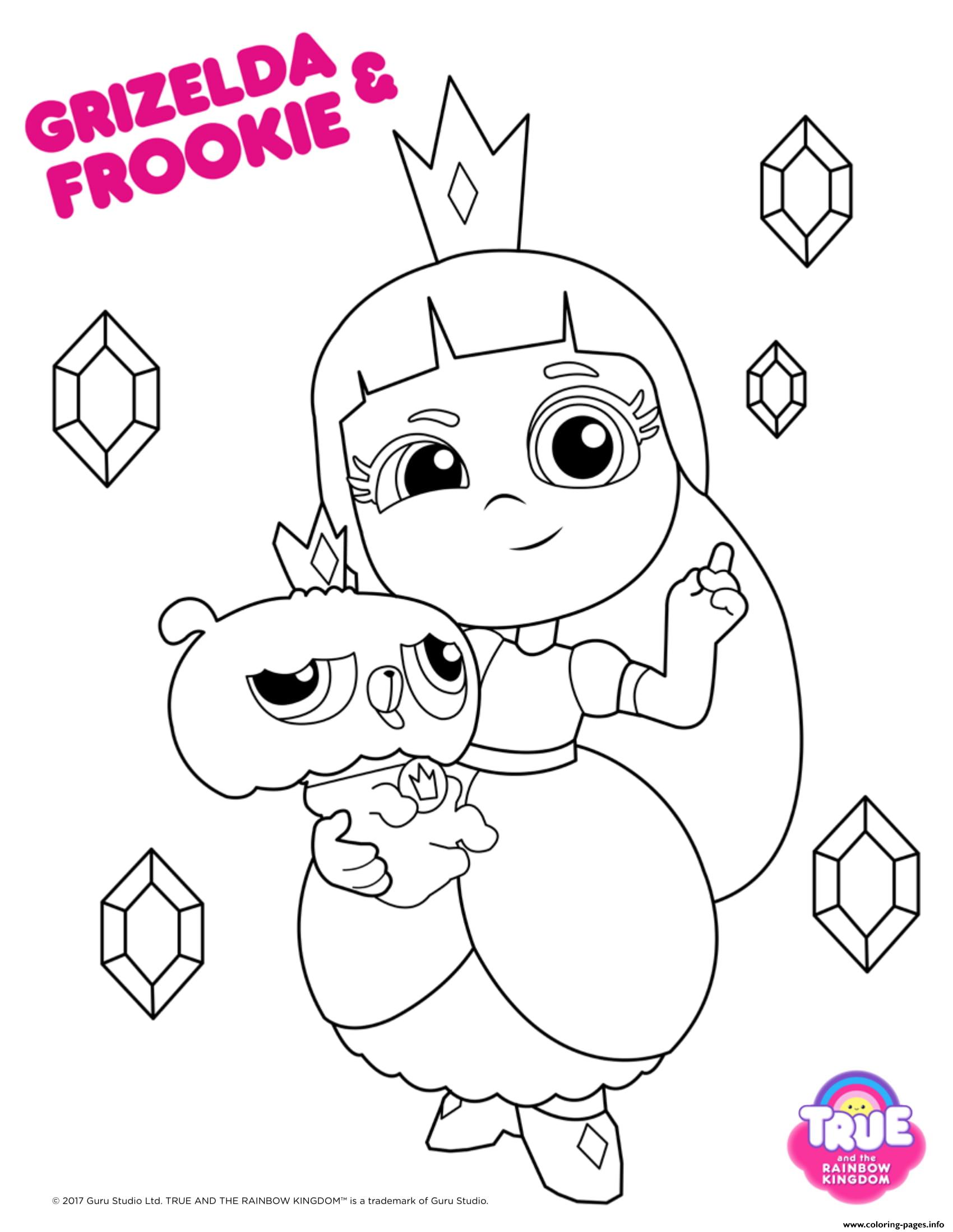 Grizelda Frookie 1 True And The Rainbow Kingdom Coloring page Printable