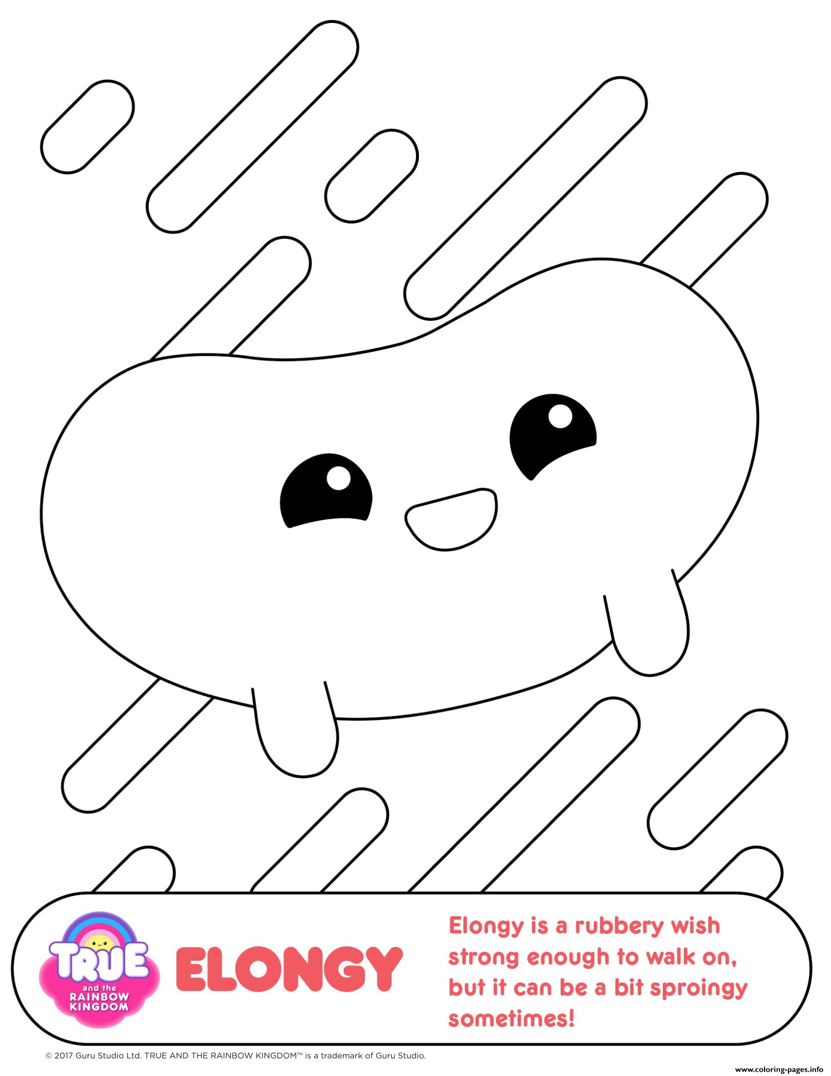 Download Elongy 1 True And The Rainbow Kingdom Coloring Pages Printable