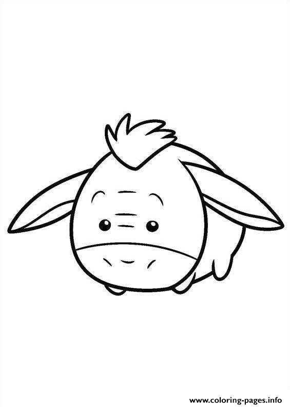 Tsum Tsum Eeyore Coloring Pages Printable