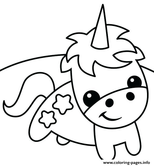 Unicorn As Baby With Smile coloring