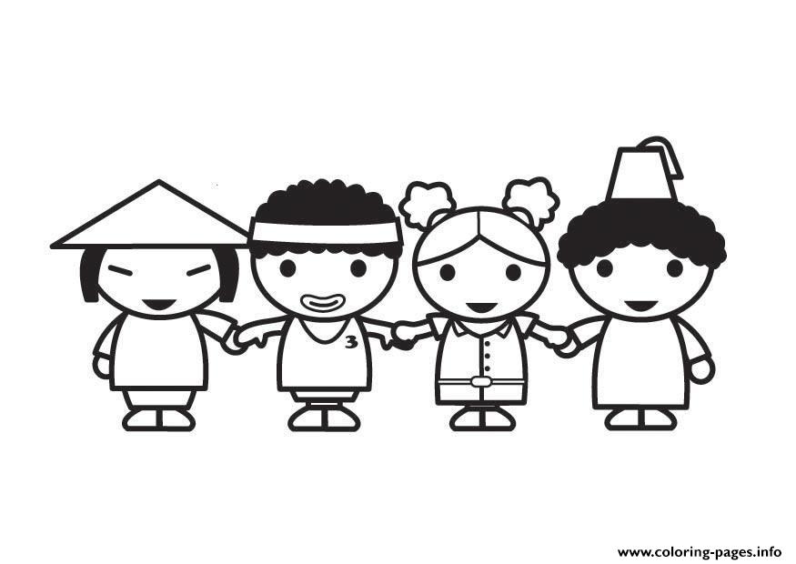 Diversity Everyone Is Equal Kids World Coloring Pages Printable