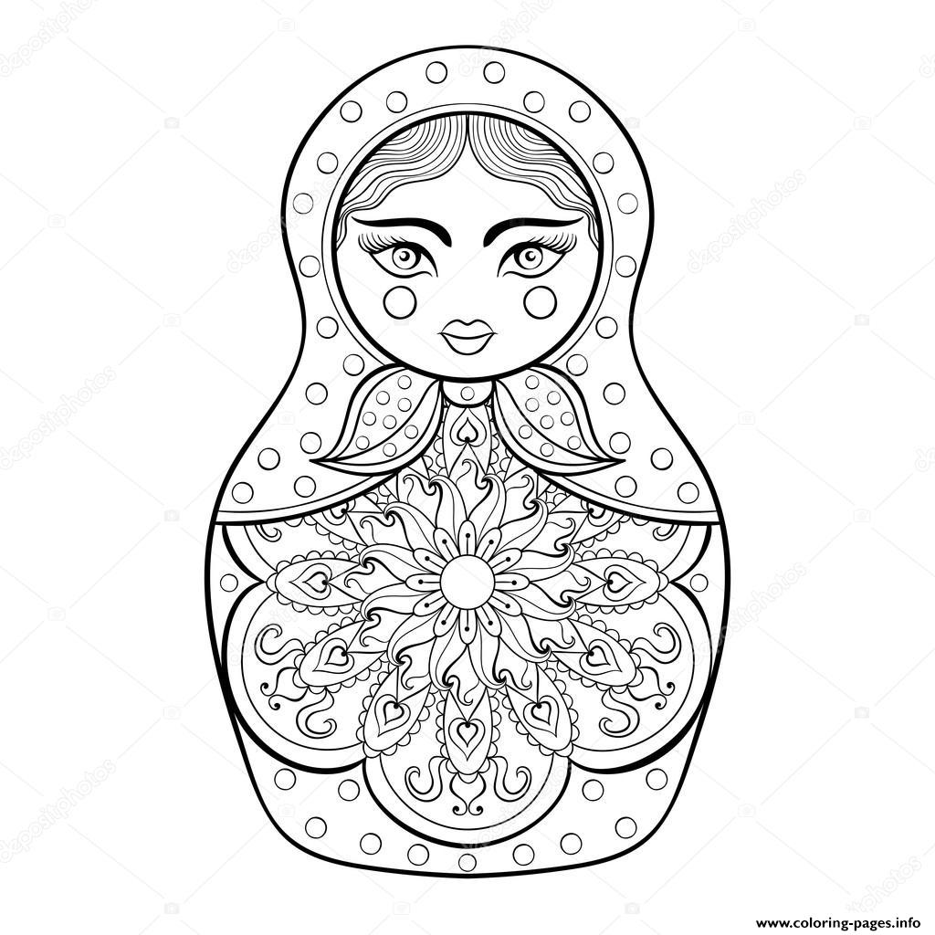 Russian Dolls 30 Coloring Pages Printable