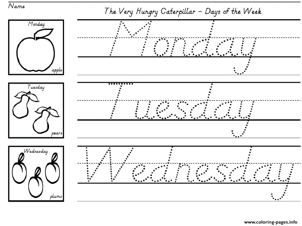 writing worksheets for kids activity coloring page printable