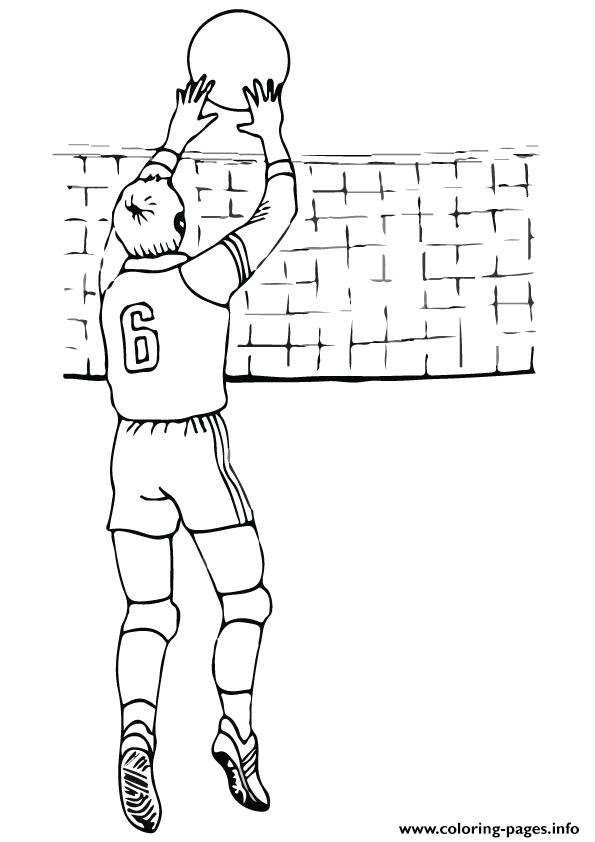 Volleyball Olympic Games Coloring Pages Printable