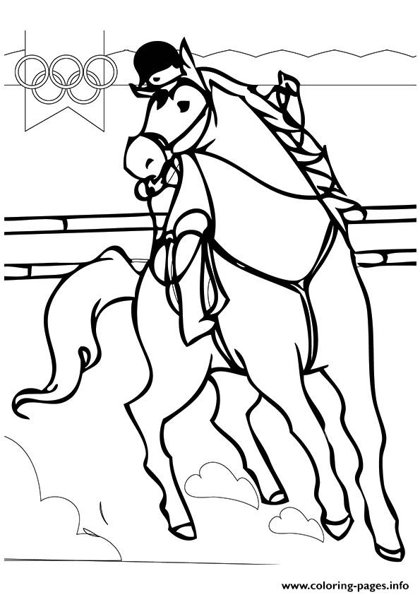 Equestrian Olympic Games Coloring Pages Printable