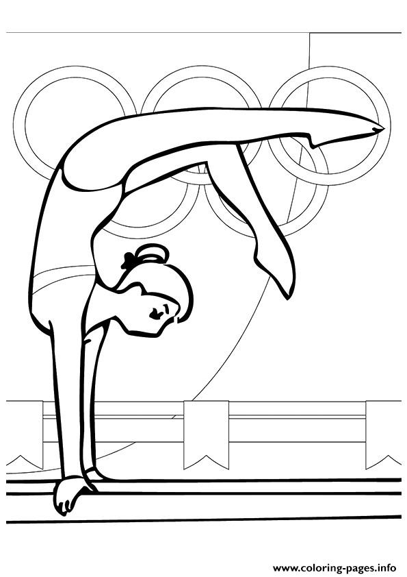 Gymnastics Olympic Games Coloring Pages Printable