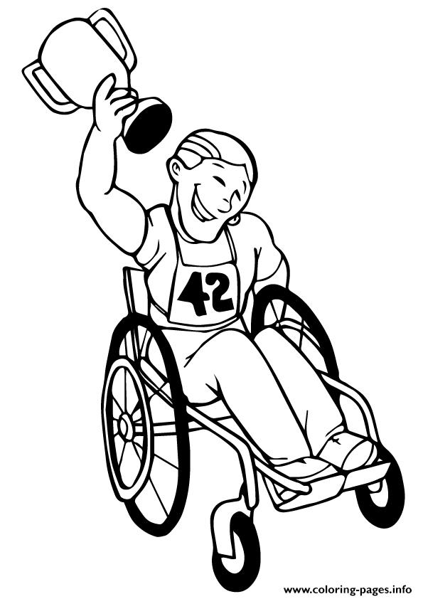 Wheel Chair Sport Olympic Games coloring